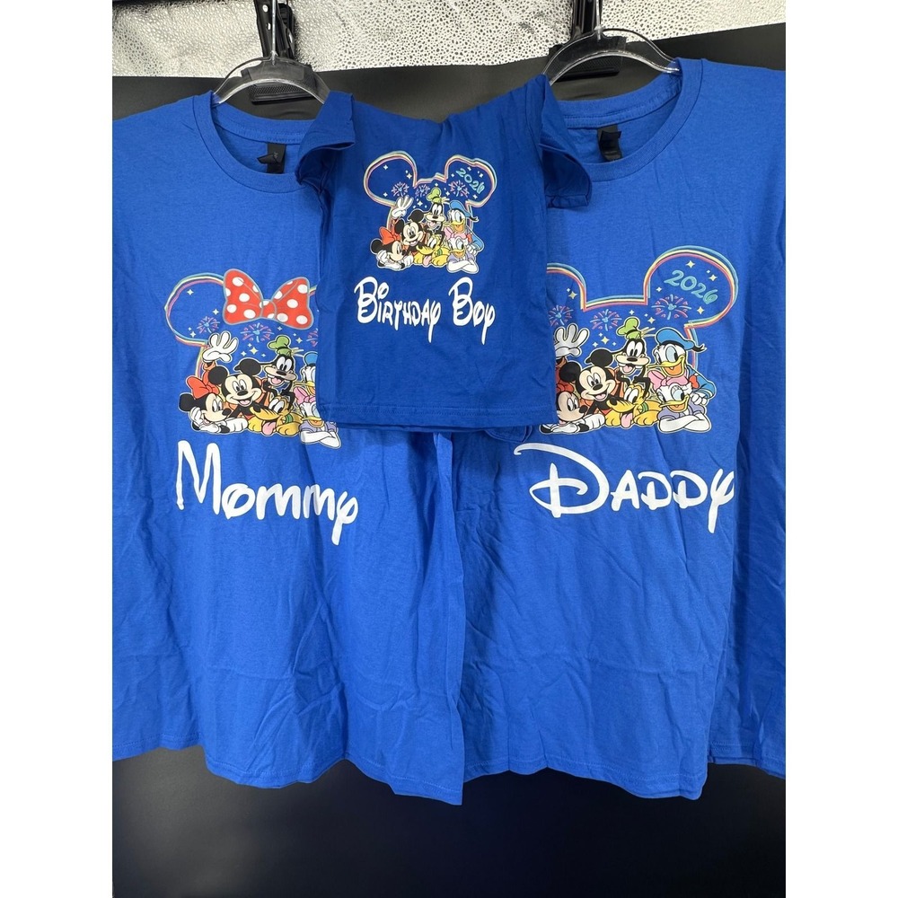 Disney Family Matching Birthday Shirts Set Mommy Daddy Birthday Boy 2026 2T LG